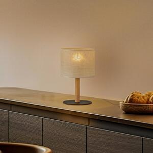 Lampa de masă Deva Nature, textil, lemn