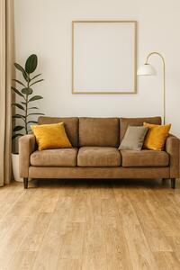 Covorul PVC linoleum Plank 069, Latimi 1.5 m, 2 m si 2,5 m, Maro Imitatie parchet, Suport pasla 200 x 400