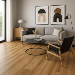 Covorul PVC linoleum Plank 067, Latimi 1 m, 1.5 m, 2 m si 2,5 m, Maro Imitatie parchet, Suport Pasla 200 x 400