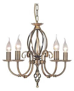 Lustră pe lanț Elstead ART5-AGD-BRASS ARTISAN 5xE14/60W/230V