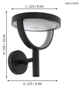 Eglo 98234 - Aplica de perete LED pentru exterior FRANCARI-C LED/15W/230V IP44
