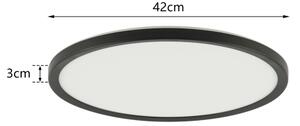 Plafonieră LED pentru baie Brilagi ULTRA SLIM LED/24W/230V d. 42 cm negru IP54