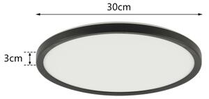 Brilagi - Corp de iluminat LED reglabil ULTRA SLIM, 18W, 230V, diametru 30 cm, negru + telecomandă