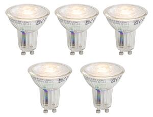 Set de 5 becuri LED GU10 50 reglabile 3,9W 450 lm 2700K Longlife