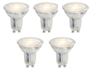 Set de 5 becuri LED GU10 50 reglabile 3,9W 450 lm 3000K Longlife