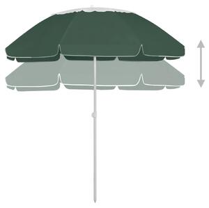 Umbrelă de plajă, verde, 300 cm