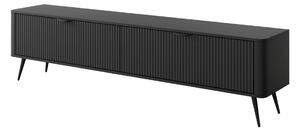 Comodă TV cu 2 uși Lante, negru uni (200 cm)