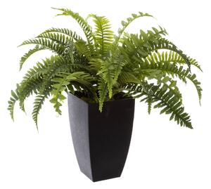 Planta artificiala in ghiveci negru, inaltime 55 cm, feriga Boston