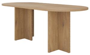 Masă de dining ovală Loen, stejar cremona (203x90 cm)