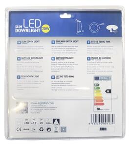 Corp de iluminat LED încastrat Aigostar ULTRATHIN LED/20W/230V 3000K crom mat