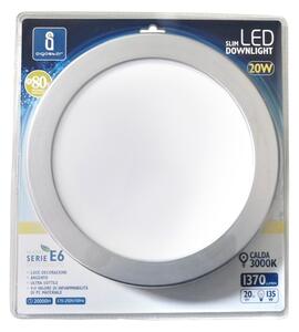 Corp de iluminat LED încastrat Aigostar ULTRATHIN LED/20W/230V 3000K crom mat