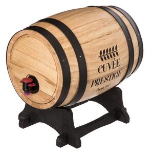 Butoi pentru vin cu dozator, din lemn, 5,5 L