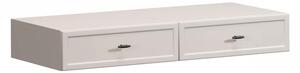 Consolă / măsuță toaletă suspendată Lorini 100 cm cu sertare - cașmir / mânere negre T-bar