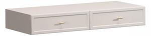 Consolă suspendată cu sertare Lorini 100 cm - cașmir / mânere aurii T-bar
