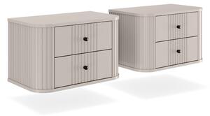 Set noptiere Vesper 56 cm de perete - cașmir / mânere negre
