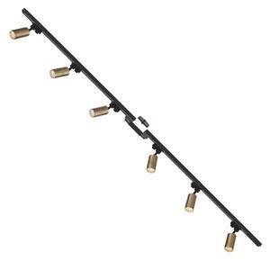 Spot în sistem de șină Zuma Line 3022 TUBE 6xGU10/35W/230V negru/auriu