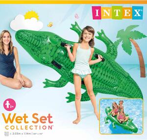 INTEX Jucărie de piscină crocodil gigant ride-on, 203x114 cm