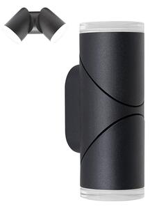Spot LED de perete de exterior Prezent 28210A AKARA 2xLED/5W/230V IP65 negru