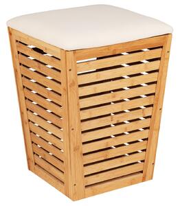 Cos de rufe cu sezut, 80 L, bambus, WENKO