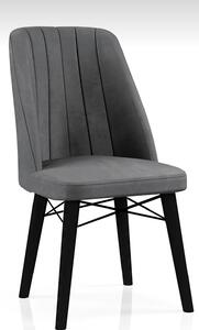 Scaun Babyface Madrid Gri Antracit Picioare Negru