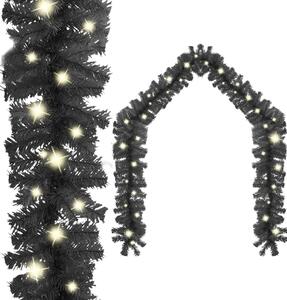 Ghirlandă de Crăciun cu lumini LED, negru, 10 m