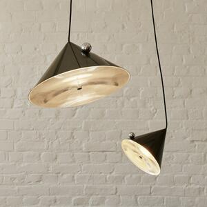 Tom Dixon Lampă suspendată LED Pose de Dixon, verde, Ø 43 cm, oțel dimabil, reglabil, Verde, Camera de zi / sufragerie, Metal, Design