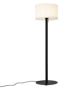 Lampă de podea modernă de exterior neagră cu abajur alb IP44 - Mississippi