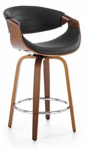 Scaun de bar Houston 1599, Negru, Nuc, 92x51x50cm, 8.8 kg