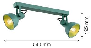 Spot LENORA 2xE14/7W/230V verde Argon 7174