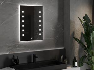 Mexen Ner oglindă iluminată de baie 50 x 70 cm, LED 6000K, anti aburire - 9808-050-070-611-00