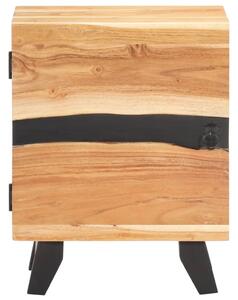 Noptieră, 40 x 30 x 51 cm, lemn masiv de acacia