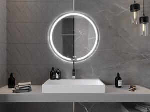 Mexen Rose oglindă iluminată de baie, rotunde 80 cm, LED 6000K, anti aburire - 9810-080-080-611-00