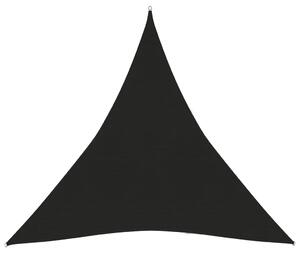 Pânză parasolar, negru, 3,6x3,6x3,6 m, HDPE, 160 g/m²