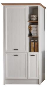 Dulap bucatarie JASMIN, alb/stejar artisan, PAL, 104x60x218 cm