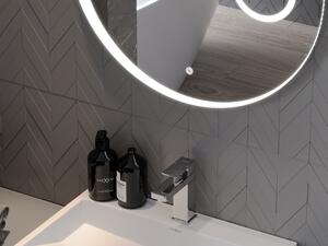 Mexen Ella oglindă iluminată de baie cu oglindă cosmetică, rotunde 70 cm, LED 6000K, anti aburire - 9811-070-070-611-00