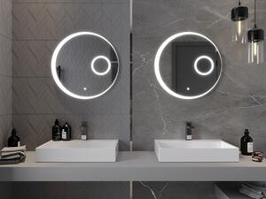 Mexen Ella oglindă iluminată de baie cu oglindă cosmetică, rotunde 60 cm, LED 6000K, anti aburire - 9811-060-060-611-00