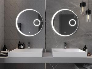 Mexen Ella oglindă iluminată de baie cu oglindă cosmetică, rotunde 70 cm, LED 6000K, anti aburire - 9811-070-070-611-00