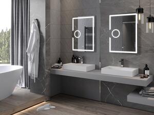 Mexen Onyx oglindă iluminată de baie cu oglindă cosmetică 60 x 80 cm, LED 6000K, anti aburire - 9813-060-080-611-00