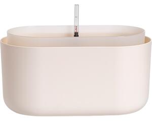 Jardinieră cu auto-irigare Plastia, bej,31 x 16 cm