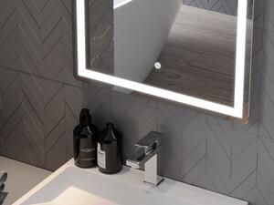 Mexen Onyx oglindă iluminată de baie cu oglindă cosmetică 60 x 80 cm, LED 6000K, anti aburire - 9813-060-080-611-00