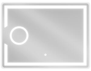 Mexen Onyx, oglinda baie LED cu iluminare din spate si oglinda cosmetica 80x60 cm, 6000K, anti-aburire, 9813-080-060-611-00