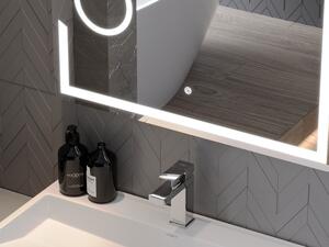 Mexen Onyx oglindă iluminată de baie cu oglindă cosmetică 100 x 80 cm, LED 6000K, anti aburire - 9813-100-080-611-00