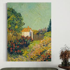 Tablou Canvas Premium LuxCanva® A1411, Garden Vintage , Room, Gradina, Casa, Flori, Arta, Studio, Culori Vibrante