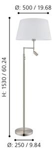 Lampadar LED Eglo/Edi Light 55961 SANTANDER 1xE27/11W/230V + LED/2,3W