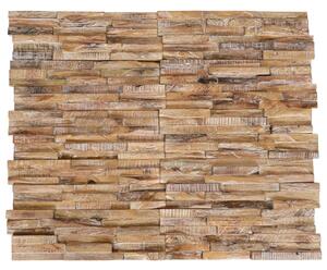 Panouri placare pereți 3D, 10 buc., 1,01 m², lemn masiv de tec