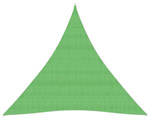 Pânză parasolar, verde deschis, 3,6x3,6x3,6 m, HDPE, 160 g/m²