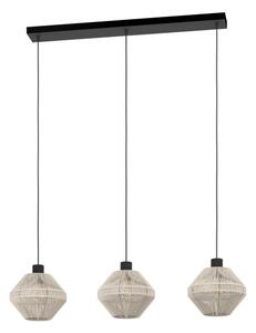 Eglo 44001 - Lustru suspendat cu cablu MIDSUMER, 3xE27/40W/230V, crem