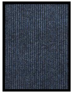 Covoraș de ușă, albastru cu dungi, 60x80 cm
