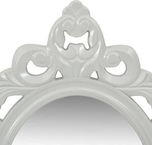 Set raft perete pentru chei/bijuterii cu oglindă și cârlige gri