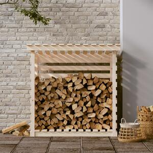 Rastel pentru lemne de foc, 108x73x108 cm, lemn masiv de pin